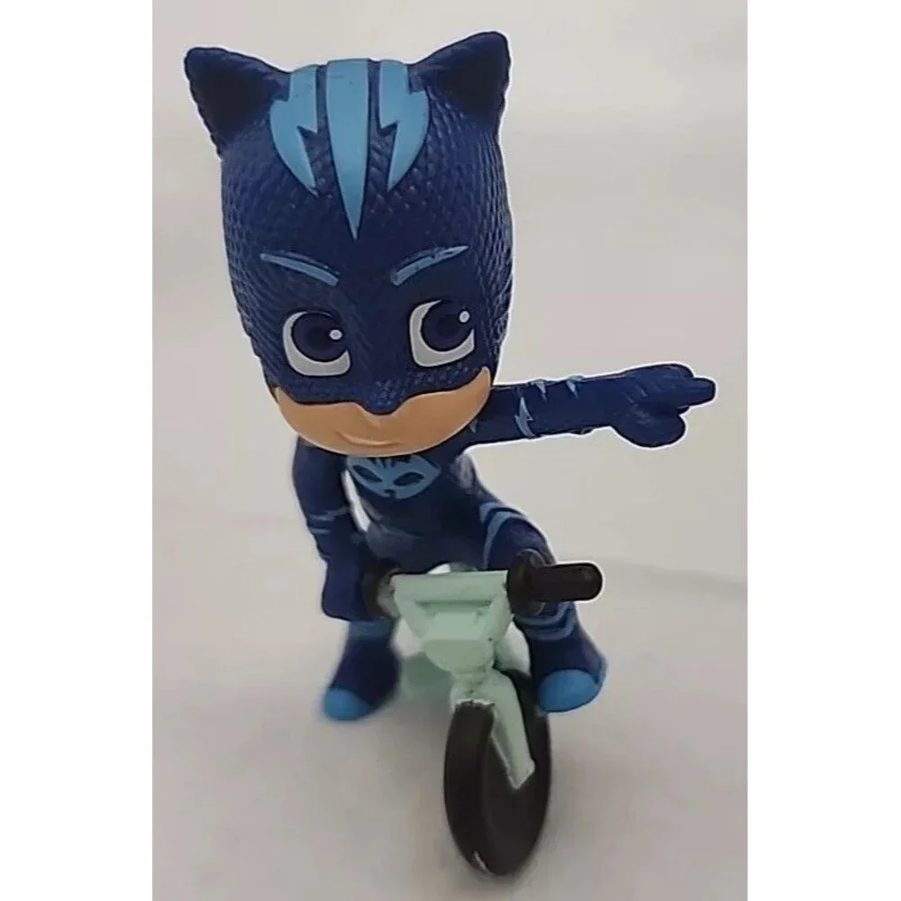 Action Figures PJ Masks 3.5 Inch Set 4 Romeo, Catboy & Bike, Gecko Greg, Owlette